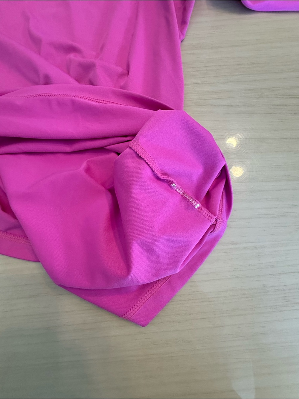 🩷 Nike Swim Dri-fit UPF 40 Women’s Hot Pink Long-Sleeve Top Surf Rashguard Golf - Picture 12 of 14